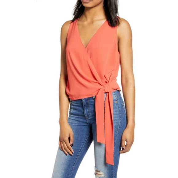 Nordstrom Tops - Nordstrom All in Favor Paprika Wrap Side Tie Top